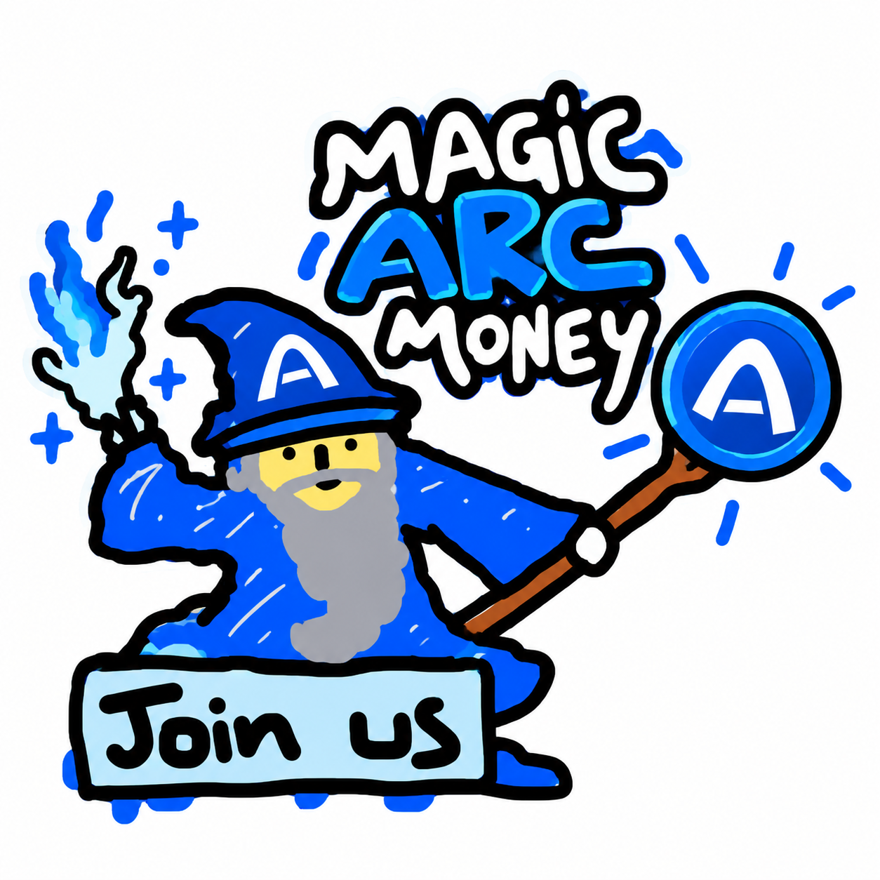 Magic ARC Money wizard mascot